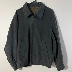 Vintage San Felice Coat Mens Medium Wool Cashmere Nylon Gray Italian Fabric